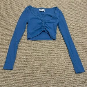 Out From Under Sherry Cropped Shirred Cardigan, Size XS.